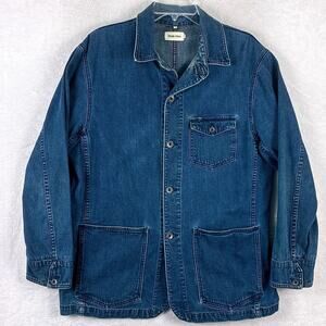 Taylor Stitch Ojai Jacket Men 44 Blue Denim Chore Coat French Workwear Huckberry